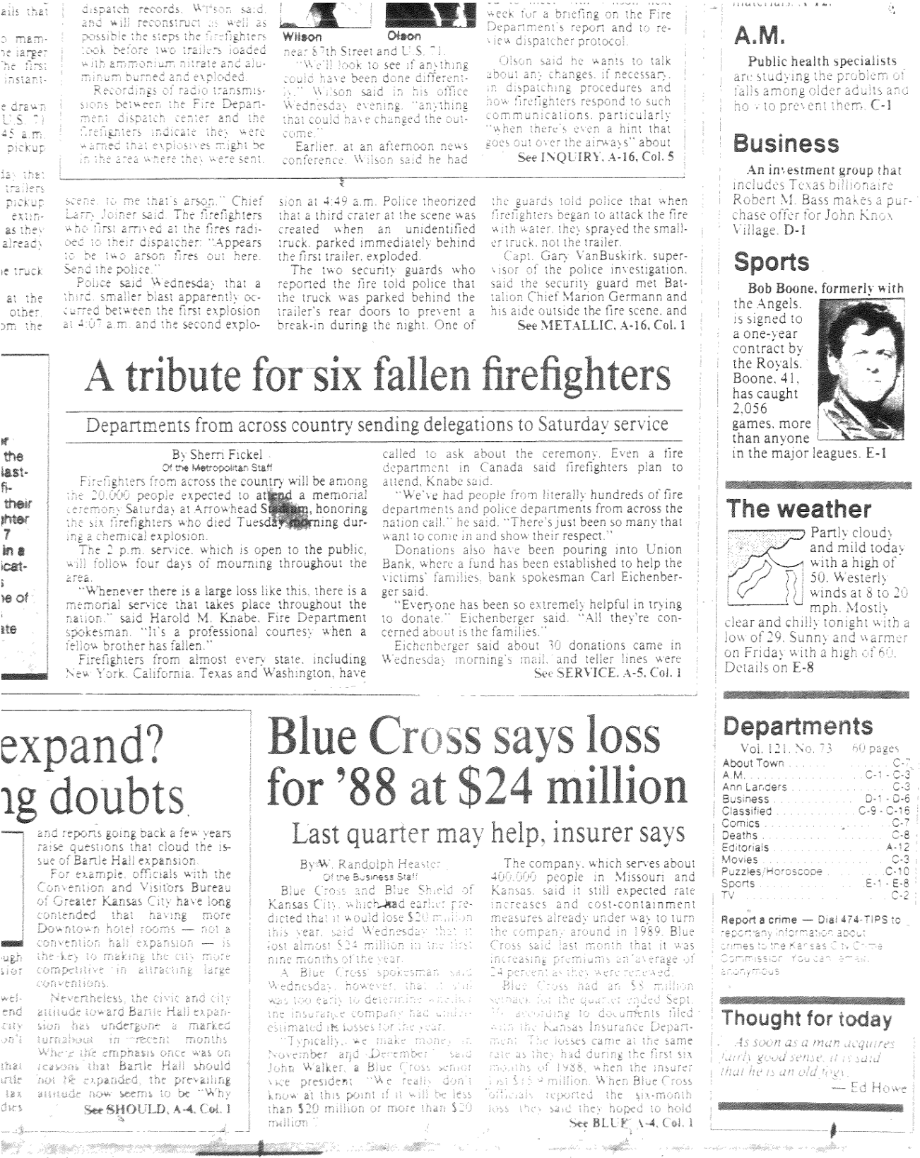 A Tribute for Six Fallen Firefighters